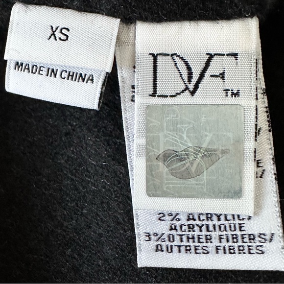 NWT DVF Doubleface Wool Wrap Coat Reversible Marilyn XS Black  Gray Gown - Picture 5 of 11